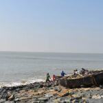 Image of peaceful Digha Beach view under clear blue sky, a pretty place to visit in Digha