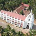 Aerial view of Mother of God Church, one of the places to visit in Puttur