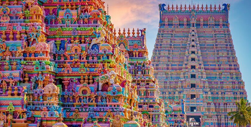 A view of Sri Ranganathaswamy temple, one of the famous places to visit in Trichy.