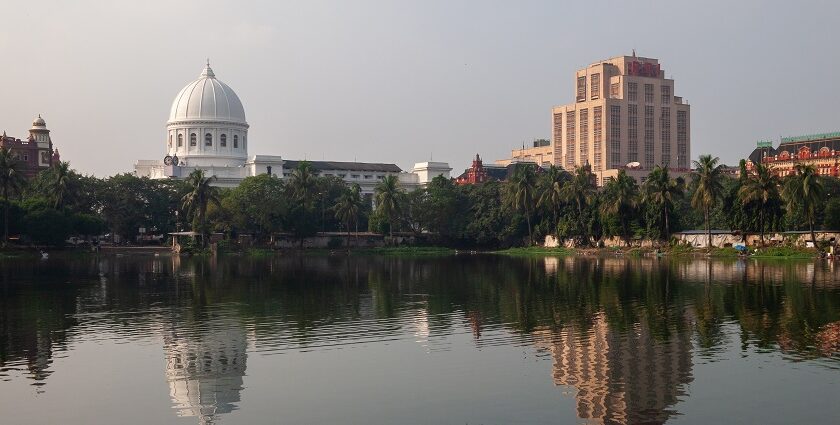 Colonial charm at Kolkata's General Post Office, an architectural gem.