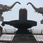 ShivaLinga and Elephant Statue at Yanam Beach, Yanam.