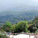 A stunning view of the mountains near Talakaveri Temple in Kotak, Karnataka.