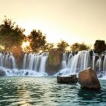 A picture of Papanasam waterfalls, one of the top places to visit near Tirunelveli