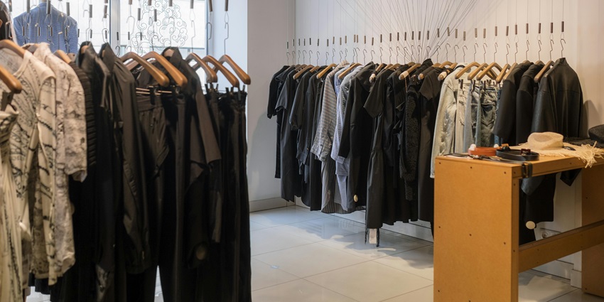 Planet Fashion store entrance featuring multi-brand menswear displays and sleek modern retail interiors.