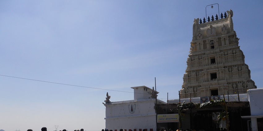 The devotees lined up for the Darshana of the Lord Prasanna Venkatesa Permuna.