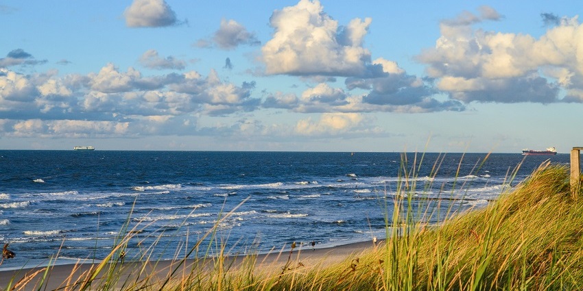 A picture of Promenade Beach, which is one of the popular beaches in Pondicherry.