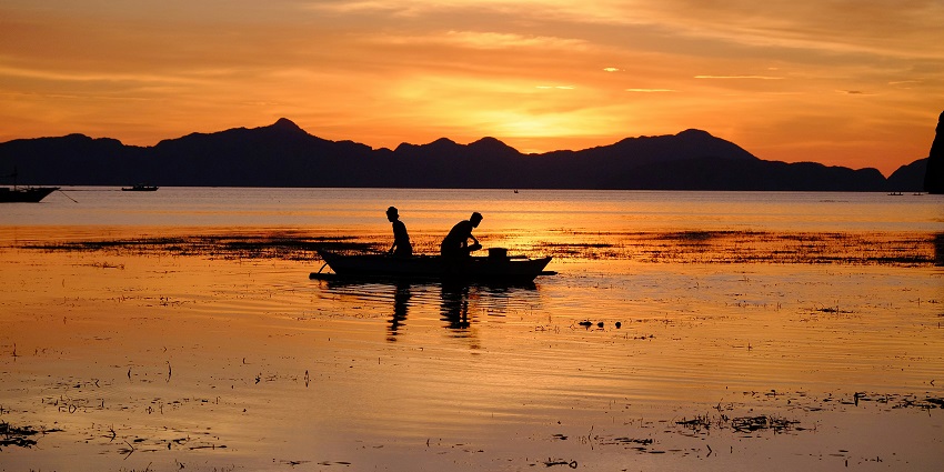Sunset view of Rampura lake, which is located near fort Rampura.
