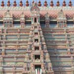 South Indian architecture marvel of Ranganatha Temple with vibrant colours and carvings.