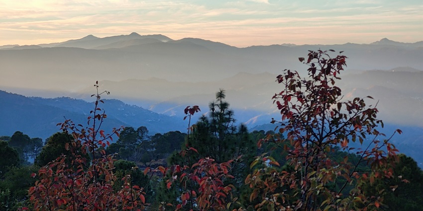 A breathtaking view of Ranikhet, one of the serene places to visit in Uttarakhand in July.