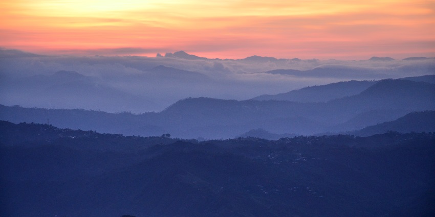 Image of the sunset view from Sunset Point in Ranikhet, capturing vibrant hues.