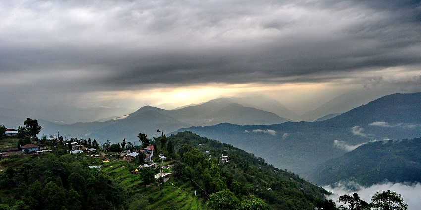 A popular trekking destination with breathtaking mountain views, known as Rishyap.