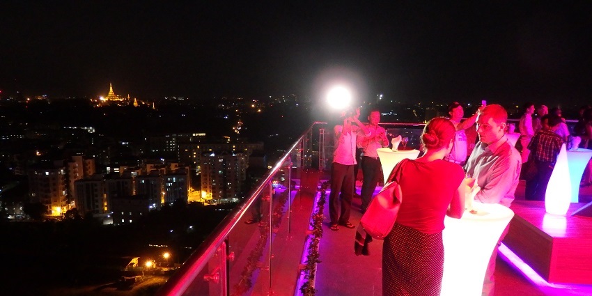 Stylish lounges offering scenic views and refreshing drinks under stars.