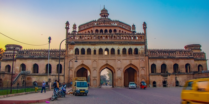 A view of Rumi Darwaza, a popular tourist attraction near Lucknow Zoo Museum.