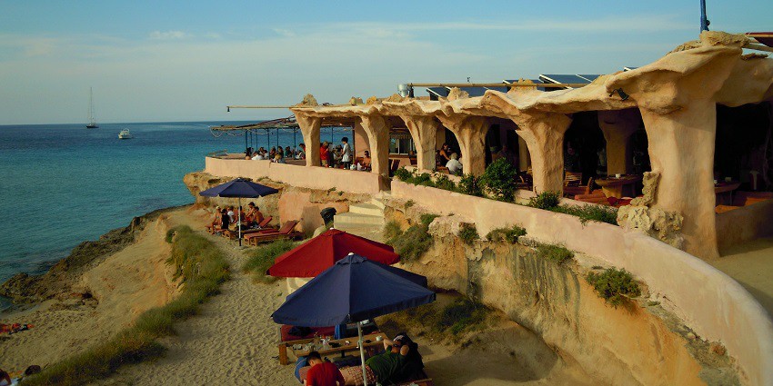 A glimpse of a relaxed beach bars provide laid-back vibes and refreshing drinks