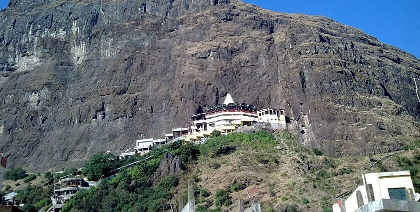 located on the hills of nasik, saptashrungi temple is considered as one of the sacred spots of maa durga