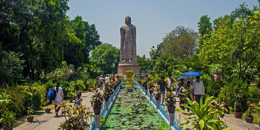 Ancient Buddhist monasteries near Dhamekh Stupa, a famous place near Bhawarnath Temple