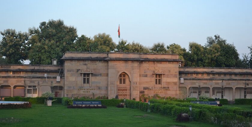 Sarnath Museum, a historical museum in Varanasi, India, with many artefacts and belongings at display