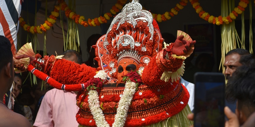 Image of special celebrations inside the Thirupanjali Temple
