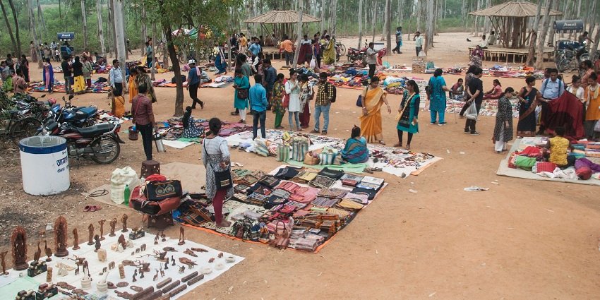 Experience Tagore’s legacy and art culture at Shantiniketan near West Bengal.
