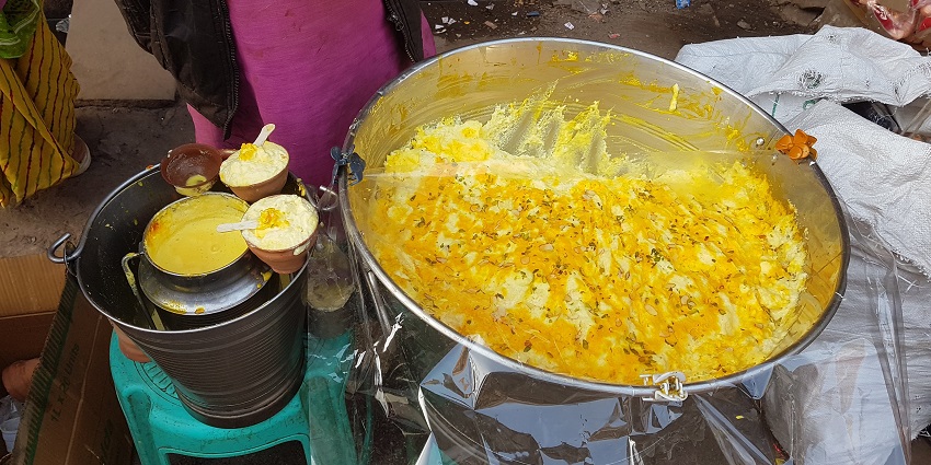 The heavenly malaiyo, one of the famous street foods in Varanasi