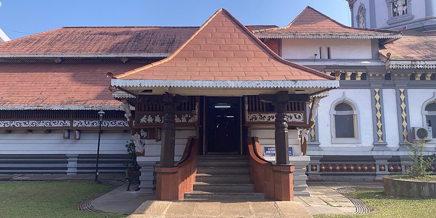 An image of Shri Mahalasa Narayani Temple, one of the best temples in Goa.