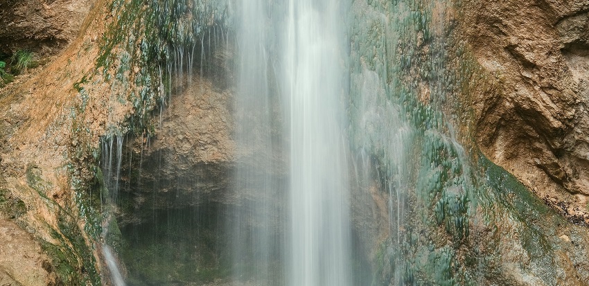 An image showing a view of the Siruvani Waterfalls in Coimbatore, Tamil Nadu.