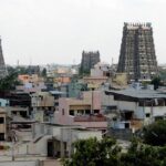 Image showing the Meenakshi Amman Temple, one of the prominent Sivan temples in Madurai.