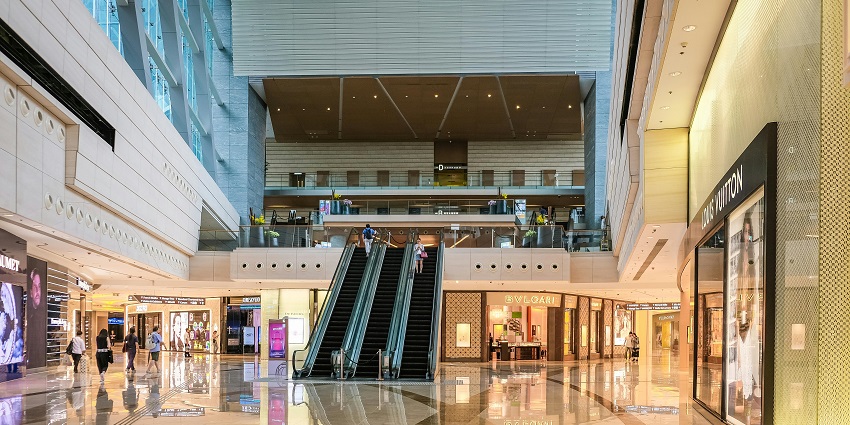 An inside view of the Spice Mall, one of the best places for shopping in Agra.