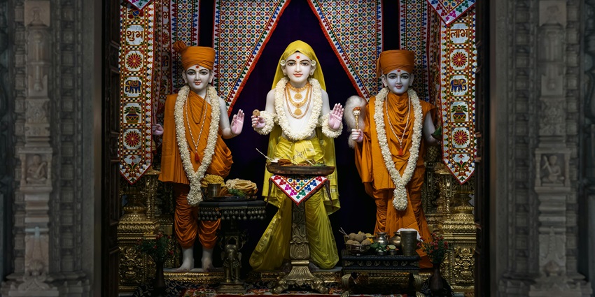A view of intricately detailed statues in one of the Ayyappan temples in Coimbatore.