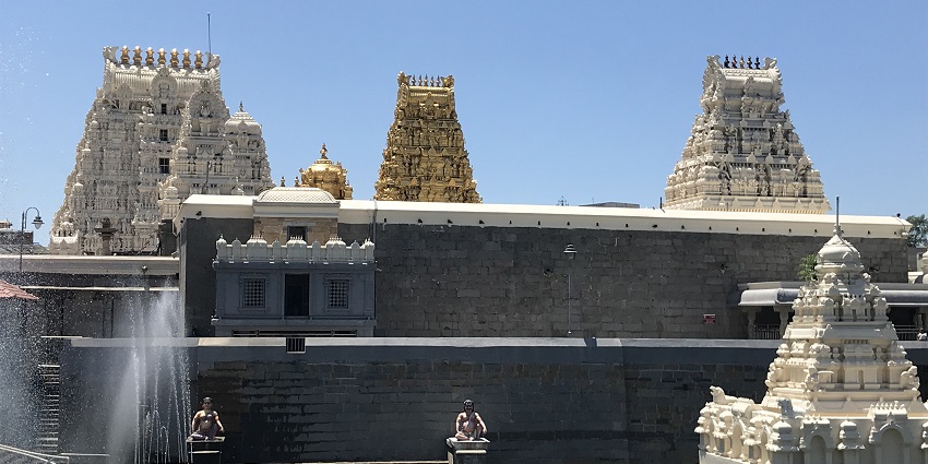 Kamakshi Amman Temple with goddess sanctum Vimana and Adi Shankara shrine architecture