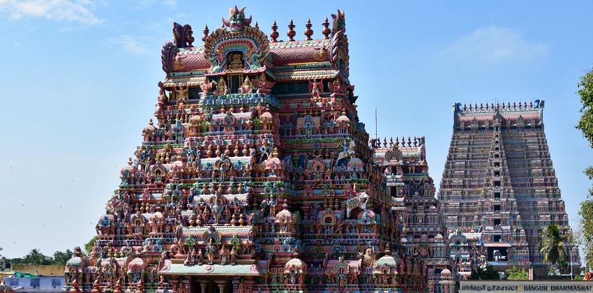 An image of Sri Ranganathaswamy temple, one of the places to visit in Trichy.