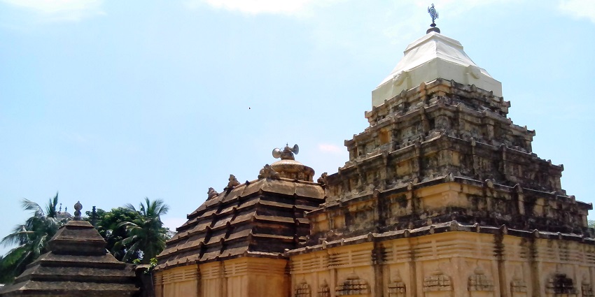 Lord Vishnu Temple at Padmanabham village with its ancient stone architecture.