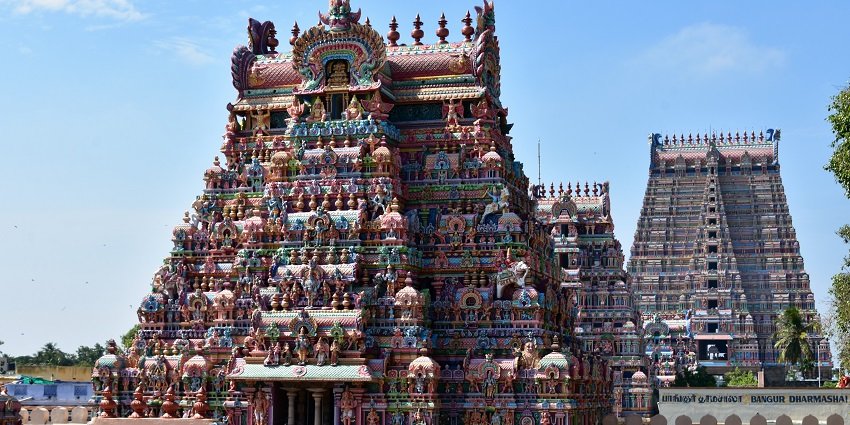 Vishnu temple, which has intricate stone carvings, is a famous tourist attraction in Srirangam.