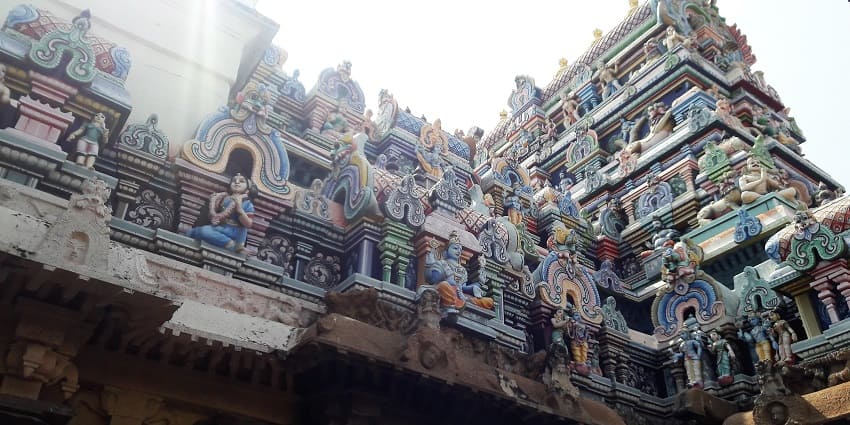 Srivilliputhur Andal Temple, a tourist attraction near Grizzled Squirrel Wildlife Sanctuary.
