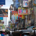 Street shopping in Coimbatore for textiles, accessories, and bargains.