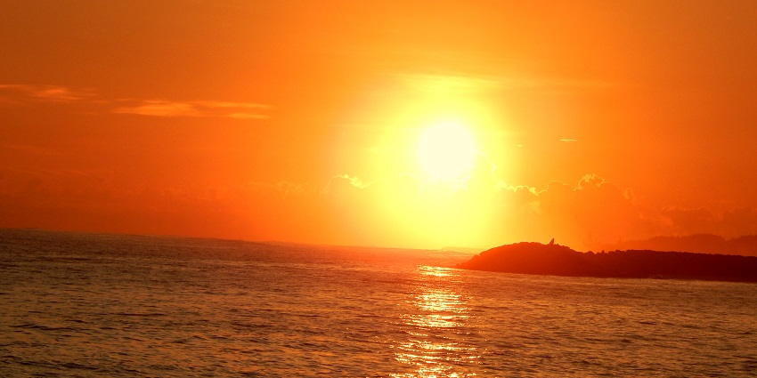 An image of the Sunset Point, one of the very famous tourist places in Kanyakumari.