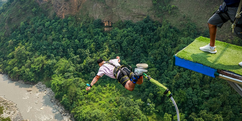 An image of Tapovan, a spiritual and adventure hub known for yoga and river activities.