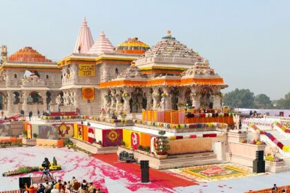 A beautifully decorated temple in Ghaziabad.