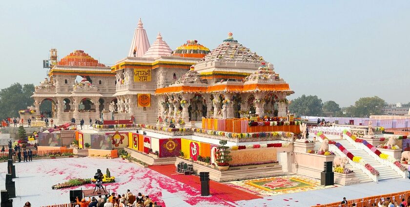 A beautifully decorated temple in Ghaziabad.