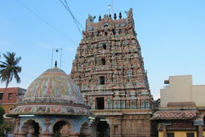 An image of Chakrapani Temple, one of the famous temples in Kumbakonam.