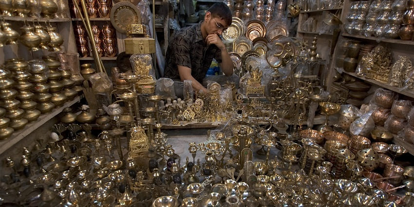 Shop for handcrafted brass and copperware at the best place for shopping in Varanasi