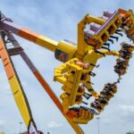 An image of a thrilling roller coaster ride - one of the theme parks in Tamil Nadu.