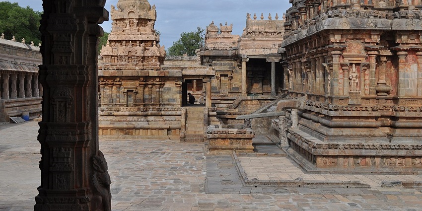 An interior view of the Thilatharpanapuri Temple one of the Pithru Tharpanam temples in Tamil Nadu