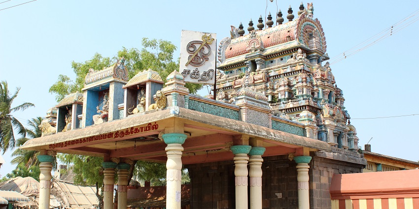 An image of a stunning view of the temple of Thillaikali, a famous place in Tamil Nadu.