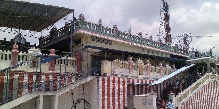 Thiruthani Temple architecture with intricate carvings and vibrant colours.