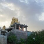 A picture of Thindal Murugan temple featuring traditional architecture.