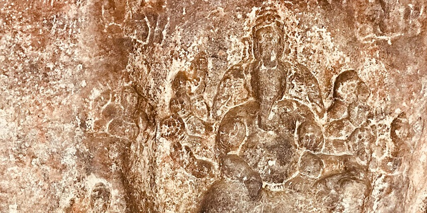 Image of the ancient Thirupparankundram Cave Temple, an important Sivan temple in Madurai.