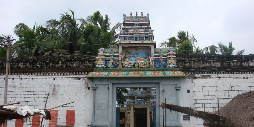 Outer view of Thiruvarangam temple, a holy Varahi Amman temple in Trichy.