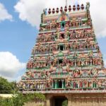 Outside view of Swetharanyeswarar Temple showing the entrance