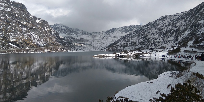 Picturesque views of Glacial Tsomgo Lake - One of the best places to visit in Sikkim